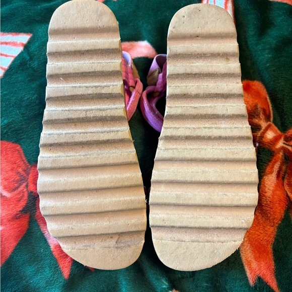 Reef Pink Platform Rope-Strap Sandals - Picture 3 of 4